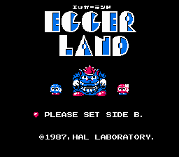 Eggerland title screen for Famicom Disk System